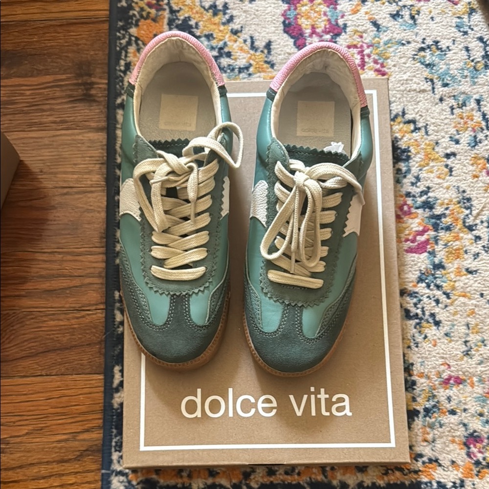 Dolce Vita Teal and Pink Sneakers